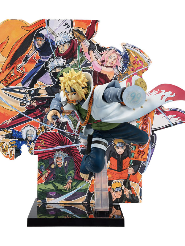 B賞 波風ミナト フィギュア（NARUTOP99記念 岸本斉史描き下ろしイラスト背景パネル付属）