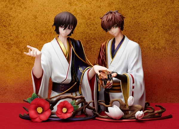 ルルーシュ・ランペルージ＆枢木スザク Statue and ring style 「コードギアス 反逆のルルーシュ」 PVC製塗装済み完成品＆リング2種(13号)セット